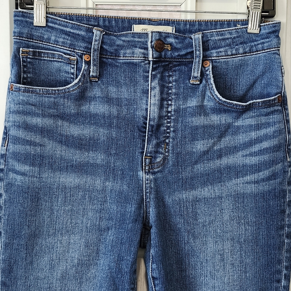 Madewell‎ Curvy High Rise Skinny Crop Jeans Women’s 27 Blue Stretch Denim MC507 - Picture 5 of 15